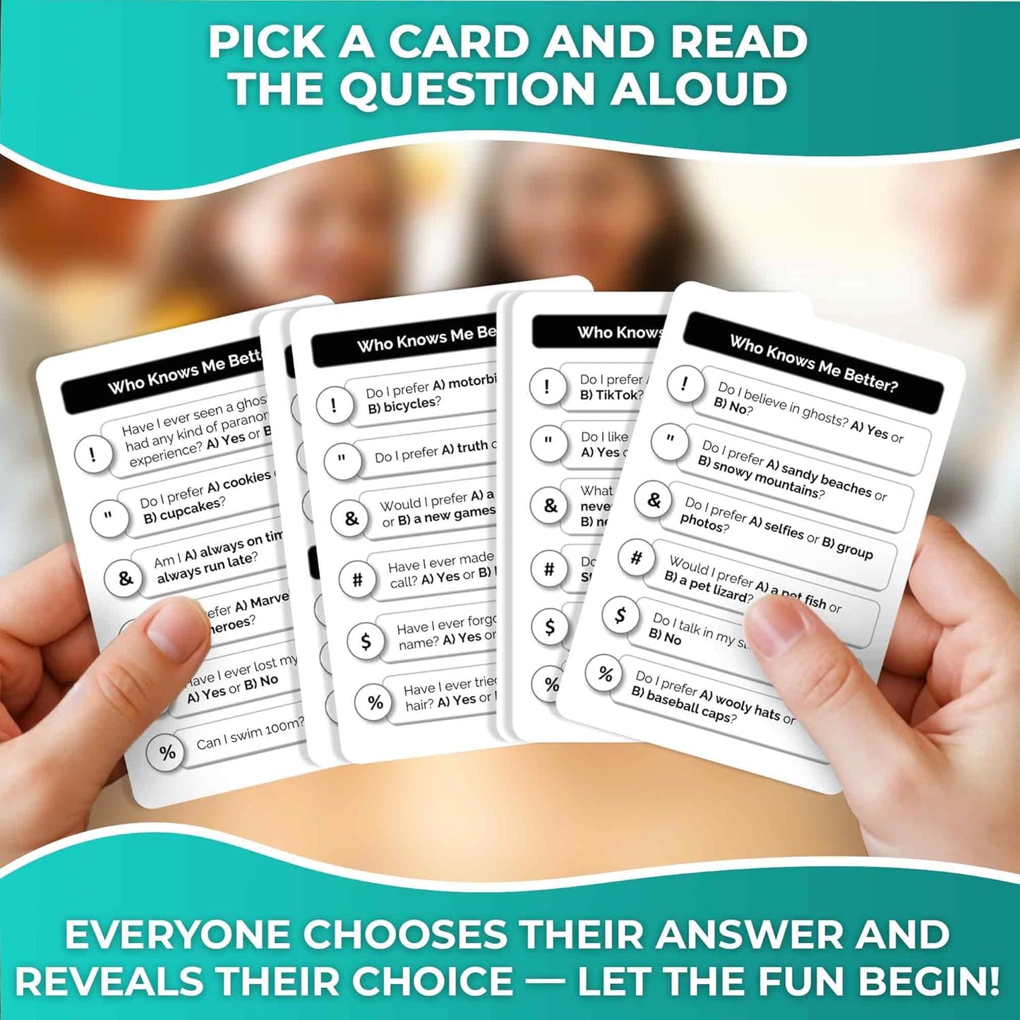 QUOKKA Board Games for Kids 8-12 and Family - Set of 4 Who Knows It Better? - 2000+ Questions Across Biology, Culture, STEM and Math - Educational Trivia Cards for Learning and Game Night