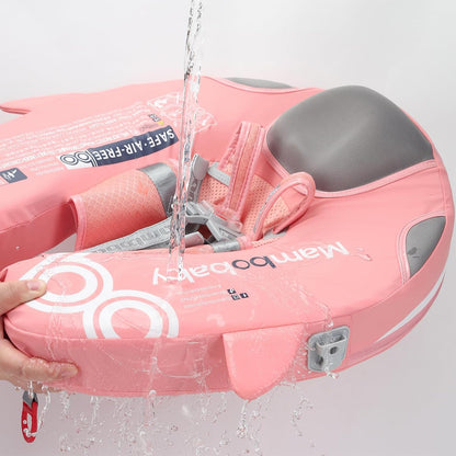 Baby Pool Float with UPF50+ 3D Adjustable Canopy, Add Tail Mambobaby Float Non Inflatable Infant Floats for Pool, Cartoon Narwhal Baby Floats (NPink with Canopy-U05NPCTLUROHML01U05)
