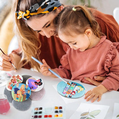 River Rocks for Painting 45 Pcs Large 2-3 Inch Flat Smooth Painting Stones Craft Rock to Paint for Kids Crafts Painting Bulk