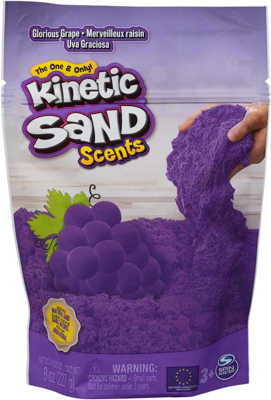 Kinetic Sand, 8oz Glorious Grape Scented Play Sand, Sensory Toys for Kids Ages 3 and up