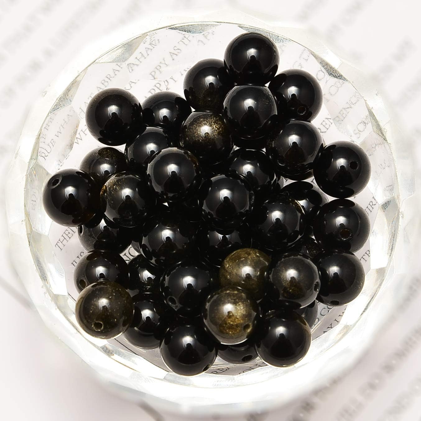 NCB 100pcs Original Natural Stone Beads Gemstone Round Loose Beads 6mm 8mm 10mm (Blue Aventurine, 6mm 100Beads) - Colors B