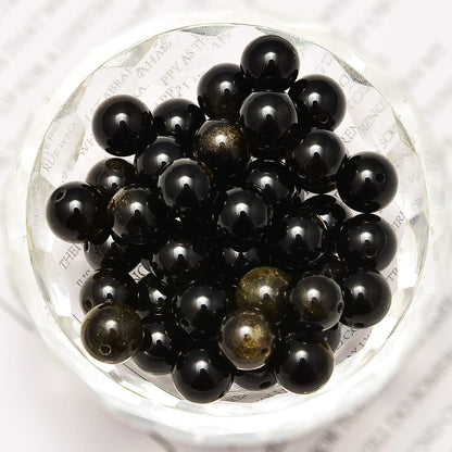 NCB 100pcs Original Natural Stone Beads Gemstone Round Loose Beads 6mm 8mm 10mm (Blue Aventurine, 6mm 100Beads) - Colors B