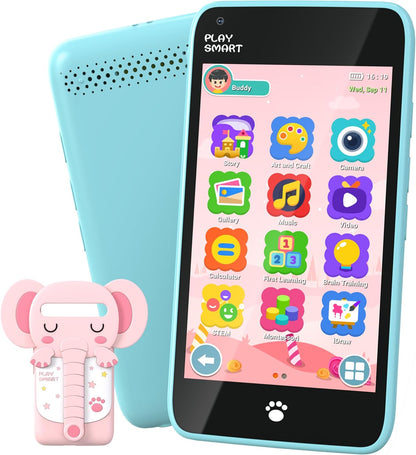 MOMILLA Kids Smart Phone Toys for Girls, 3.97” Touchscreen, Dual Cameras with Stickers, 200+ Games & 16GB Storage, Christmas Birthday Gifts for Kids Age 3-10, Educational Mini Toddler Play Phone Toy