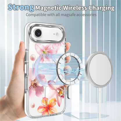 for iPhone 17 Pro Max Case [Compatible with Magsafe],Girls Women Clear Magnetic Case Silicone Shockproof Protective Cover with Pattern Colorful Motivational Letters