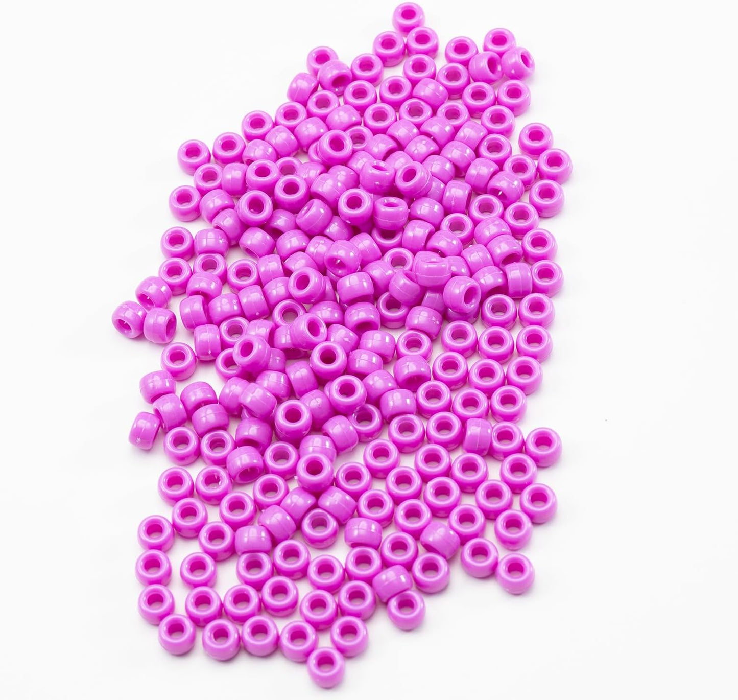 Gxueshan 1000 Pcs Acrylic Black Pony Beads 6x9mm Large Hole Pen Hair Kandi Beads Bulk for Friendship Bracelet Necklace Jewelry Making Earring Braiding Kit