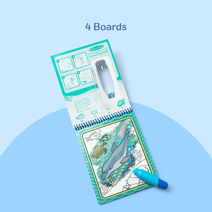 Melissa & Doug On The Go Water Wow! Mess Free Coloring Book, Reusable Water-Reveal Activity Pad, Dinosaurs, Travel Toys, Party Favors, for Toddlers & Kids Ages 3+