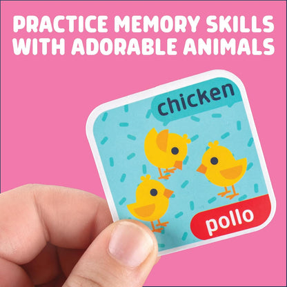 Chuckle & Roar Alphabet Matching Memory Game - Multicolor Tiles Concentration-Boosting Toddler Games - Uppercase & Lowercase Alphabet Learning - Travel-Friendly Matching Activity for Toddlers 3+