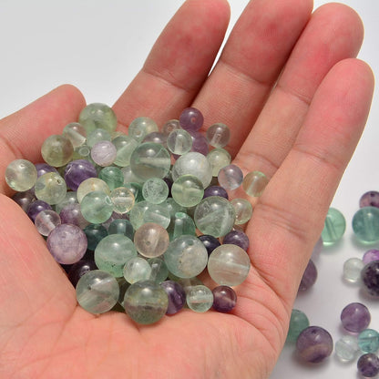 NCB 100pcs Original Natural Stone Beads Gemstone Round Loose Beads 6mm 8mm 10mm (Blue Aventurine, 6mm 100Beads) - Colors B