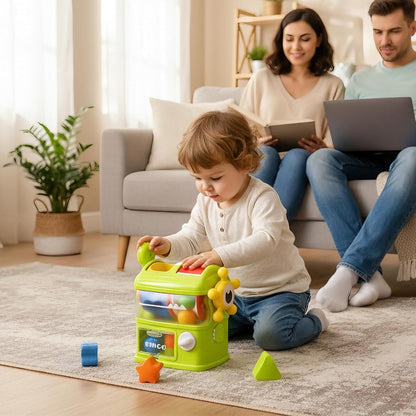 Montessori Baby Toys Eating The Shapes, Interactive Shape Sorter Toys for Toddlers, Fine Motor Skills Matching & Sorting Learning Toys for 1 2 3 Year Old Boys Girls
