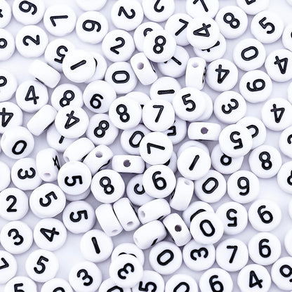1600Pcs White and Silver Round Letter Beads A-Z, 4X7mm Acrylic Alphabet Beads for Jewelry Making