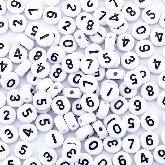 1600Pcs White and Silver Round Letter Beads A-Z, 4X7mm Acrylic Alphabet Beads for Jewelry Making
