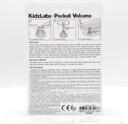 4M: KidzLabs: Pocket Volcano - Create Mini Tabletop Volcanic Eruptions, Baking Soda, Chemical Reactions Kit, STEM Science Activity Set, Kids Ages 5+