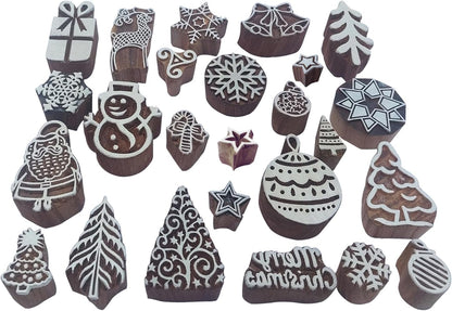 Royal Kraft Assorted Wooden Block Printing Stamps (Set of 10) Bulk01_10