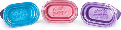 Kinetic Sand Shimmering Sand 3 Pack with Sandcastle Molds
