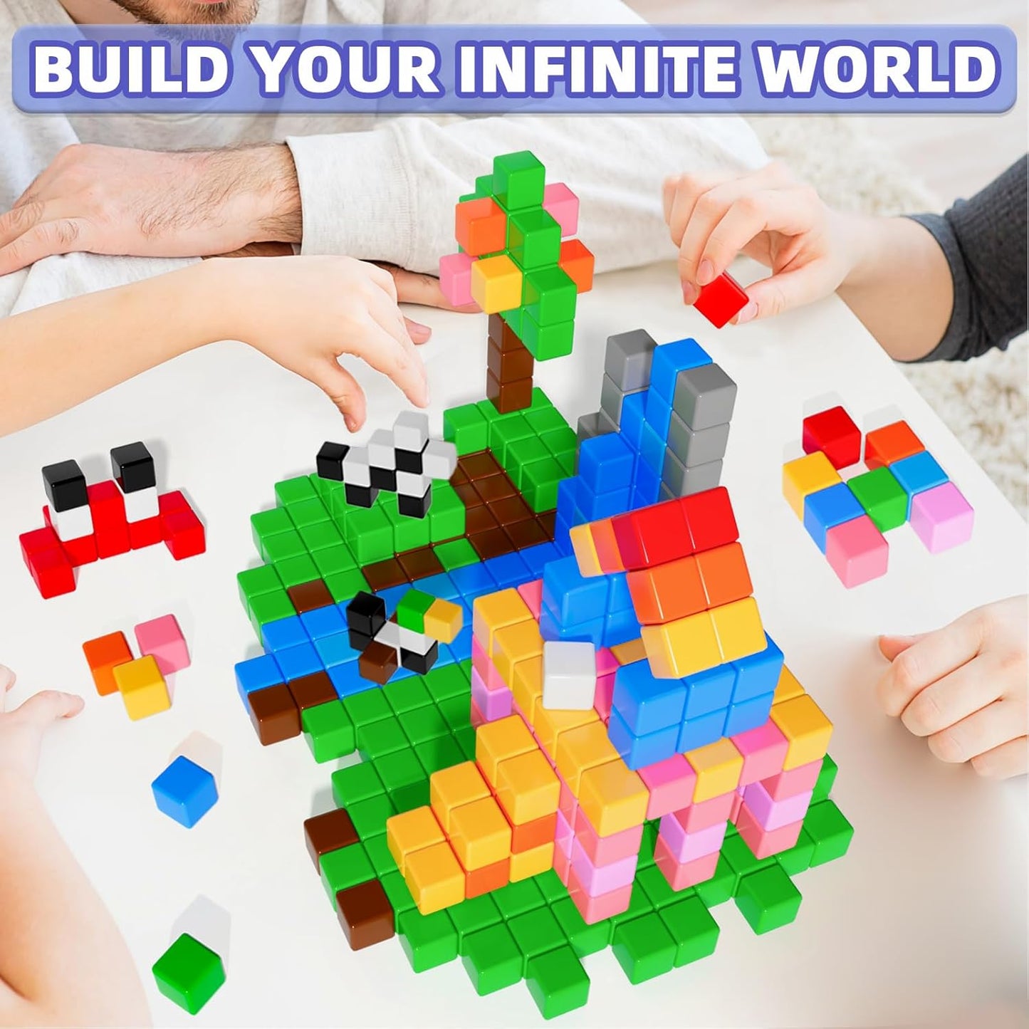 Apluses 32pcs Magnetic Blocks Building Cubes for Toddlers, Classroom Must Haves Creative Learning Kids Gifts, Preschool Montessori Sensory Autism Magnet Toys for Boys and Girls Ages 3 4 5 6