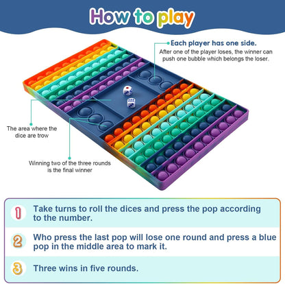 Pop Games Sensory Fidget Toy, Pop Board Math Games for Kids Family Games Multiplication Game, Stress Relief Toys Learning for Girls Boys with Autism Gifts for Grandkids