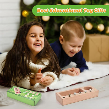 Montessori Screwdriver Board Set with Lock and Key, Montessori Toys for 3 4 5 Year Old, Wooden Screw Driver Activities Tools, Fine Motor Skills Preschool Learning Sensory Toy