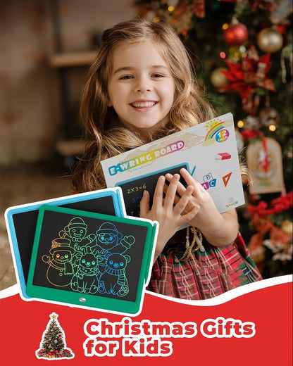 KOKODI 15 Inch LCD Writing Tablet with Anti-Lost Stylus, Erasable Doodle Board Colorful Toddler Drawing Pad, Car Travel School Games Toys for 3 4 5 6 7 8 Kids, Birthday Gift for Girls Boys Blue