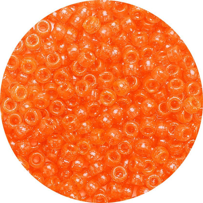 1200pcs Pony Beads Bulk – 11 Colors 6x9mm Plastic Craft Beads for Bracelets, Jewelry, Hair Braiding & DIY Projects