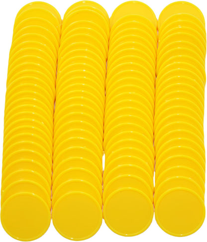 Smartdealspro Set of 100 1 Inch Opaque Plastic Learning Counters Mini Poker Chips Game Tokens with Storage Box (Pink)