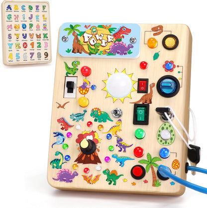 Grarain Busy Board for Toddlers - Montessori Educational Toy for 1-3 Year Old Boys & Girls | Travel-Friendly Sensory Learning Activity | Ideal for Kids with Autism(Clocks Busy Board)