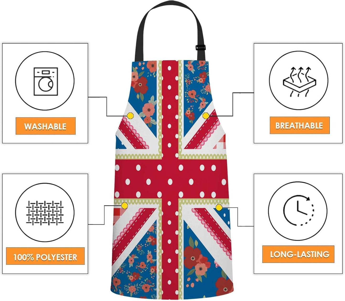 WONDERTIFY Science Education Sketch Apron,Laboratory Chemistry Book Equation Loupe Beaker Flask Glass Bib Apron with Adjustable Neck for Men Women,Suitable for Kitchen Cooking Chef Grill Bistro Apron