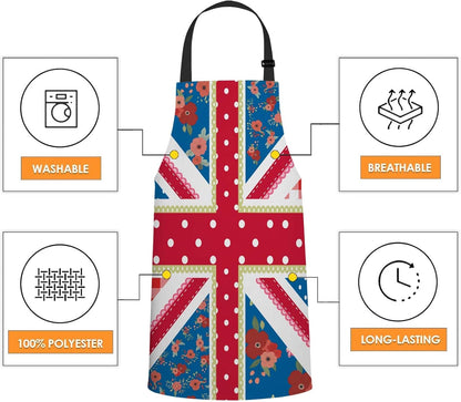 WONDERTIFY Science Education Sketch Apron,Laboratory Chemistry Book Equation Loupe Beaker Flask Glass Bib Apron with Adjustable Neck for Men Women,Suitable for Kitchen Cooking Chef Grill Bistro Apron