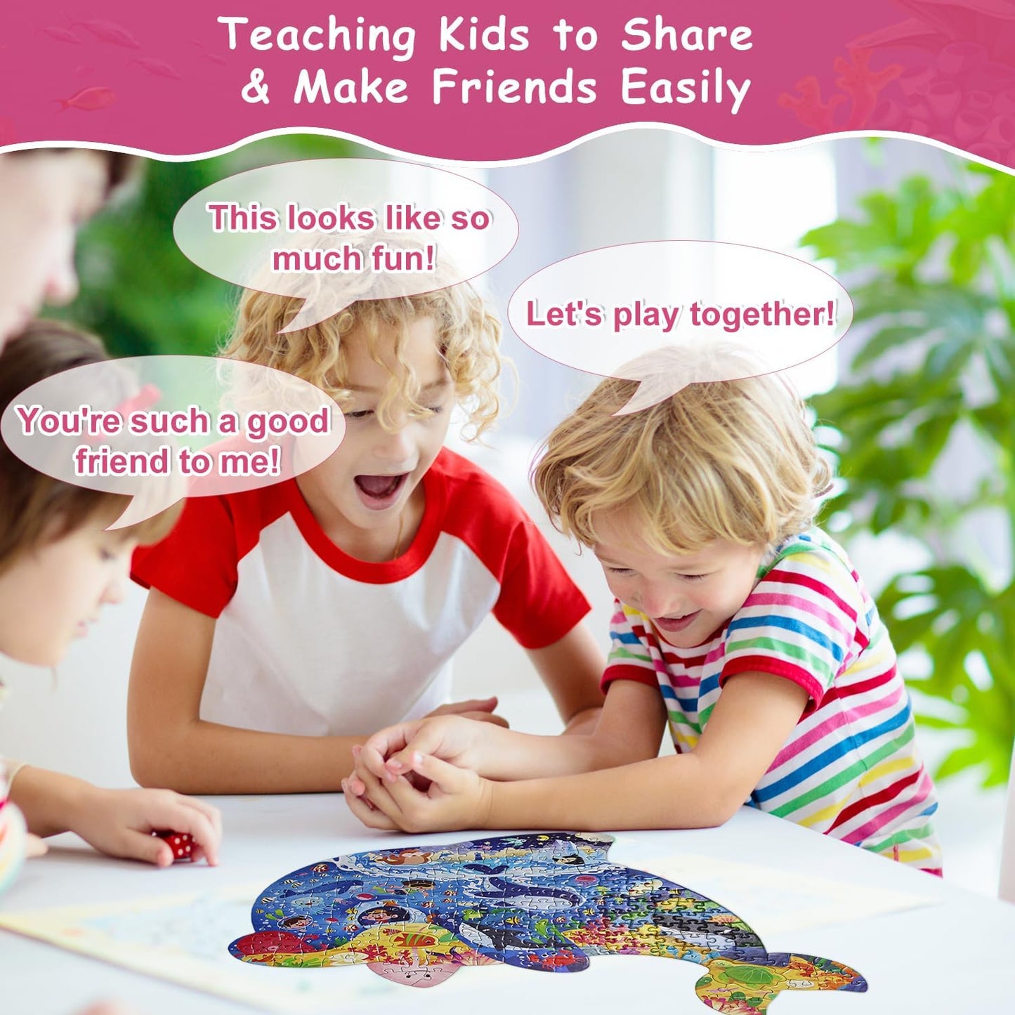 Dinosaur Puzzles for Kids Ages 6-8 Years Old 295 Piece Jigsaw Puzzles Unique Animal Shape Floor Puzzle Ages 8-10 Learning Educational Toys Birthday Gift for Boys Girls Ages 10-12