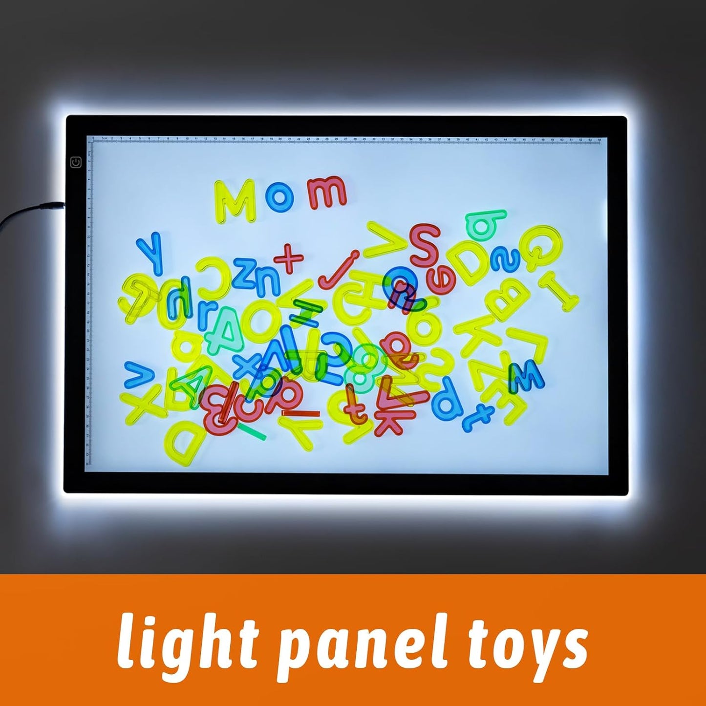 52 Pcs Plastic Capital Letters – 2 Sets of Capital Letters - Perfect Light Table Manipulatives for Early Learning and Play