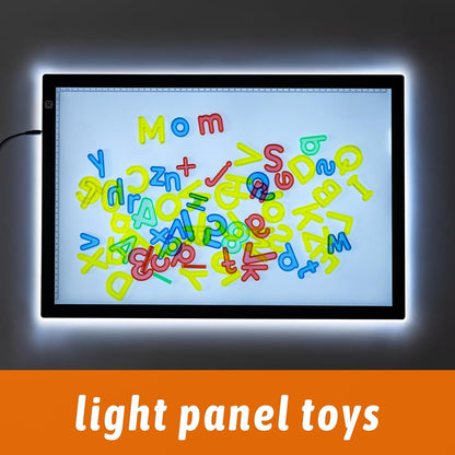 52 Pcs Plastic Capital Letters – 2 Sets of Capital Letters - Perfect Light Table Manipulatives for Early Learning and Play