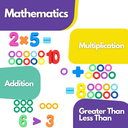 GeroCrew Toddler Montessori Toys Teaches Number, Counting, Math, Stacking Fun Preschool Learning Activates for Boy and Girl | Year Old Boy Gifts and Beyond! (Macaron)