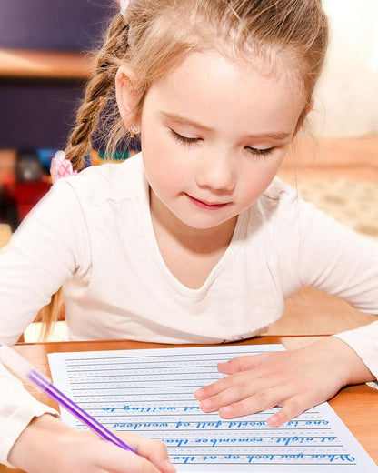 Handwriting Paper Kindergarten for Kids, Ruled Practice Writing Paper for Kids, 100 Sheets, 100gsm White Writng Papers, 8.5 x 11 Inch Writing Paper with Lines for Kindergarten