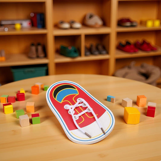 Shoe Tying Practice, Wooden Learn to Tie Your Own Shoes Threading Lacing Shoes Training Early Learning Kits | Threading Lacing Shoes Training Board Early Learning, Decorative Accessories