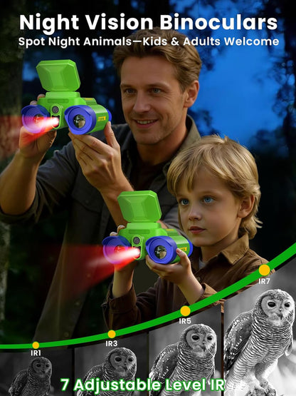 Acoath Binoculars for Kids with Night Vision Camera, Kids Telescope, 10X Optical Zoom, Magic Adventures Telescope Toys Gifts for Age 3, 4, 5, 6, 7, 8, 9, 10+ Years Old Boys Girls