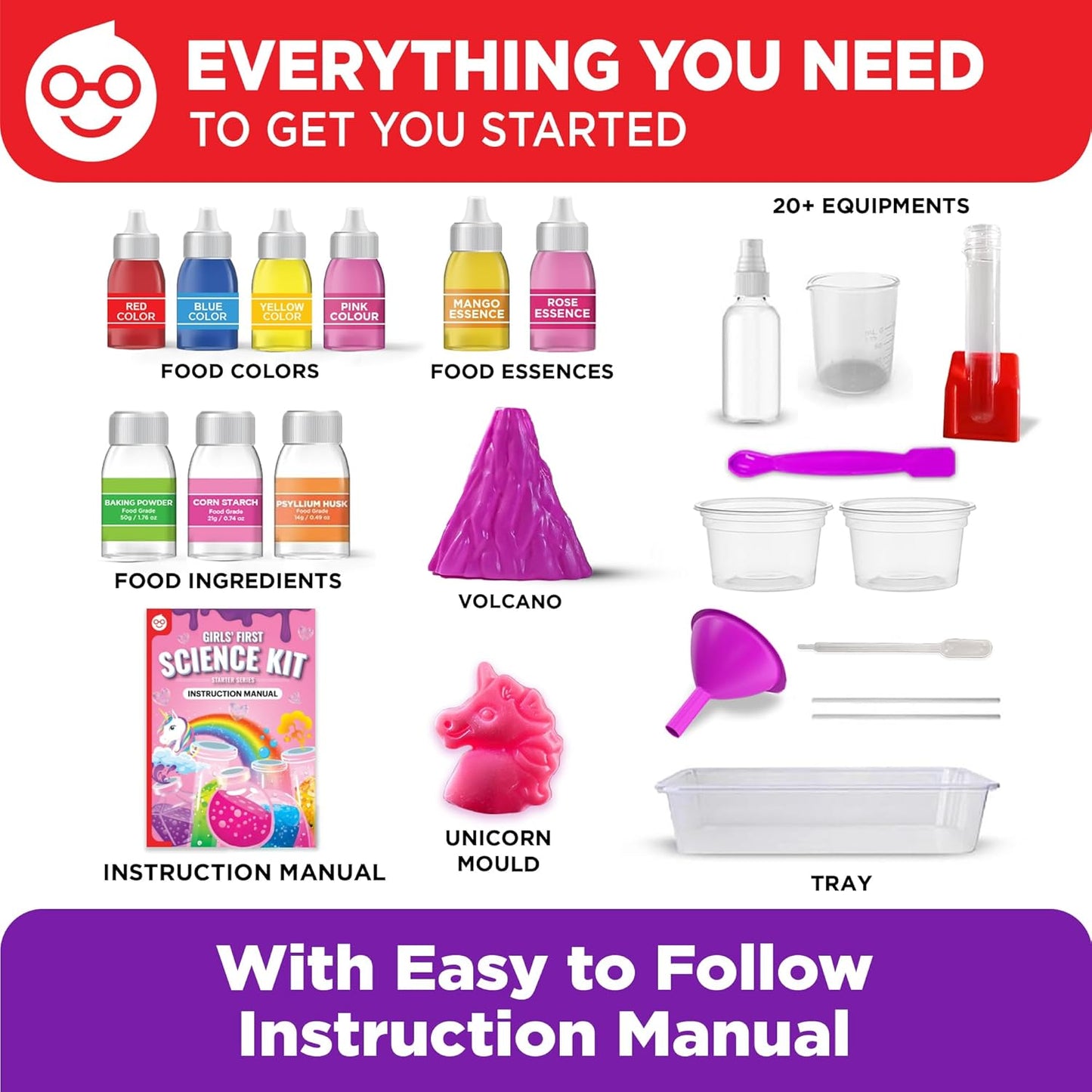 Doctor Jupiter Preschool Science Kit for Kids Ages 3-5 | Toddler Learning Activities, Birthday Gift Ideas for 3-4-5 Year Old Girls | Learning & Educational Toy STEM Kit with 100+ Experiments