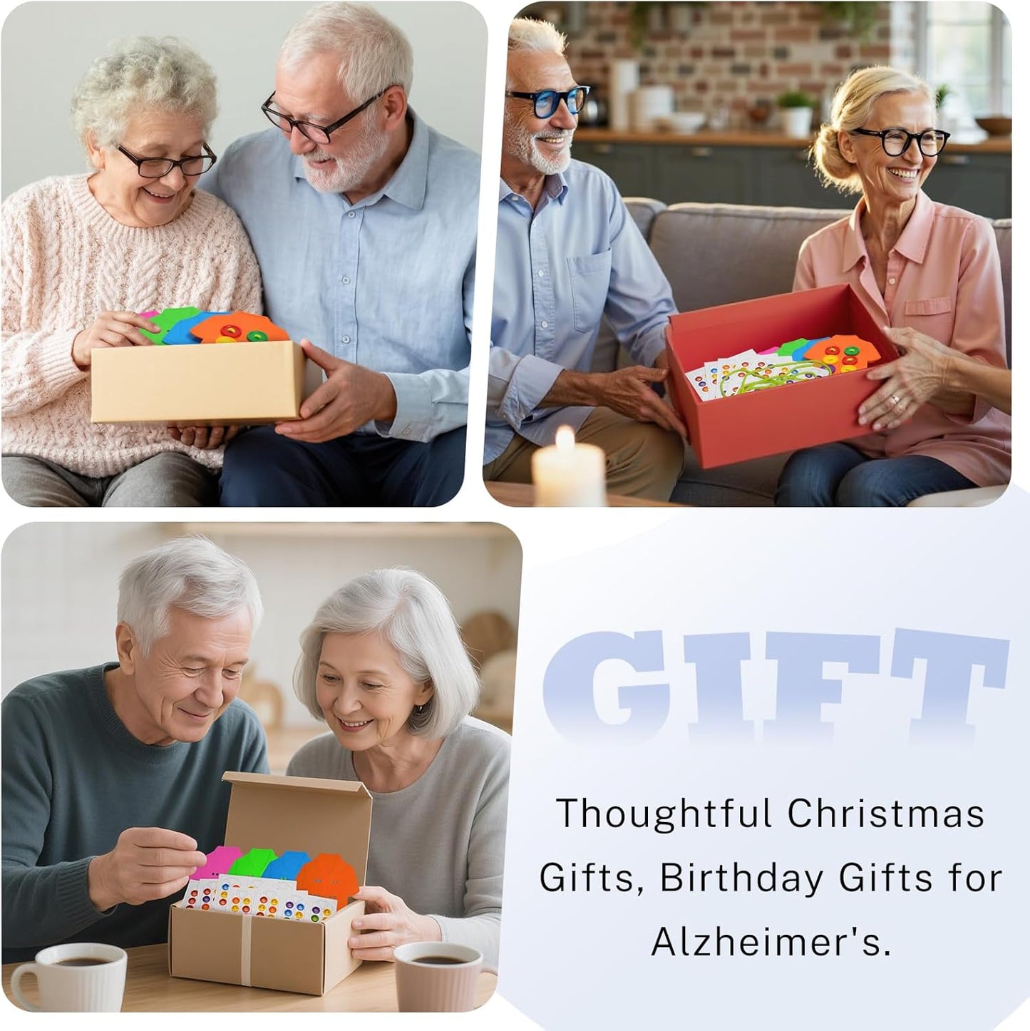 Clothes Lacing Cards for Seniors with Dementia & Alzheimer's - Fine Motor Skills Activity with Buttons & Zipper, Occupational Therapy Tools for Elderly to Practice Dressing Skills