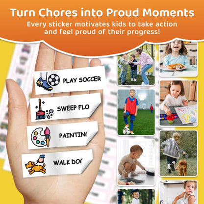 Dry Erase Kids Chore Chart for 2 Kids Pink and Blue - Magnetic Routine Chart with Slider Cute Design Stickers, Morning Bedtime Routine Chart for Toddlers Visual Schedule for Kid