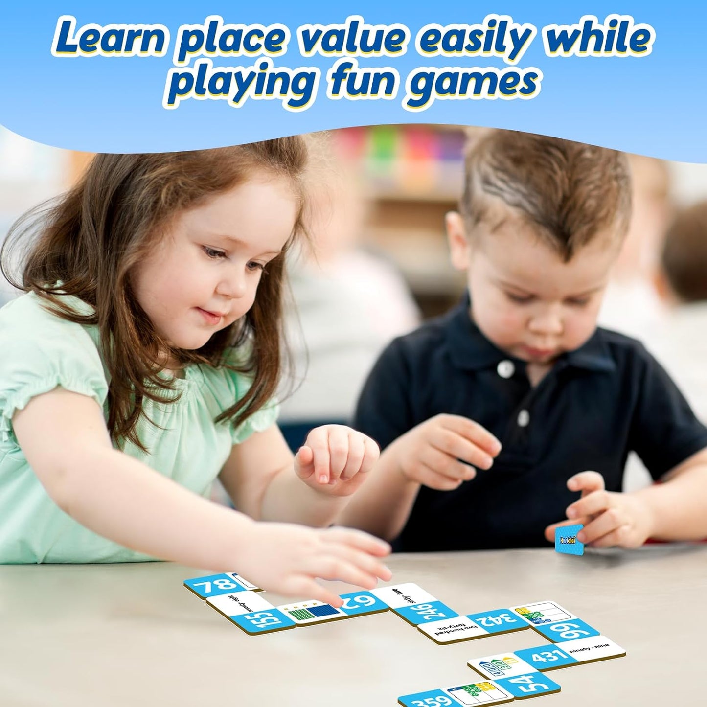 Kasfalci Multiplication Dominoes Set,Math Manipulatives Games for Kids,Counting Toy,Learning Games,Preschool Learning Activities,Homeschool Supplies,Kindergarten Classroom Must Haves,1st 2nd 3rd Grade