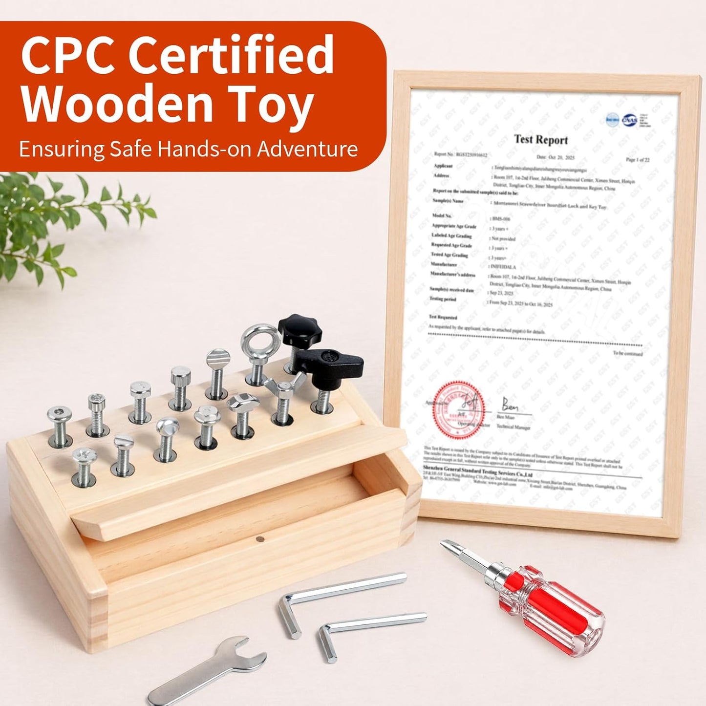 INIFEIDALA Kids Tool Set,Montessori Educational Toys for 3 4 5 Year Old,Montessori Screwdriver Board Set,Sensory Preschool Learning for Toddler Travel,Fine Motor Skills - STEM Toys