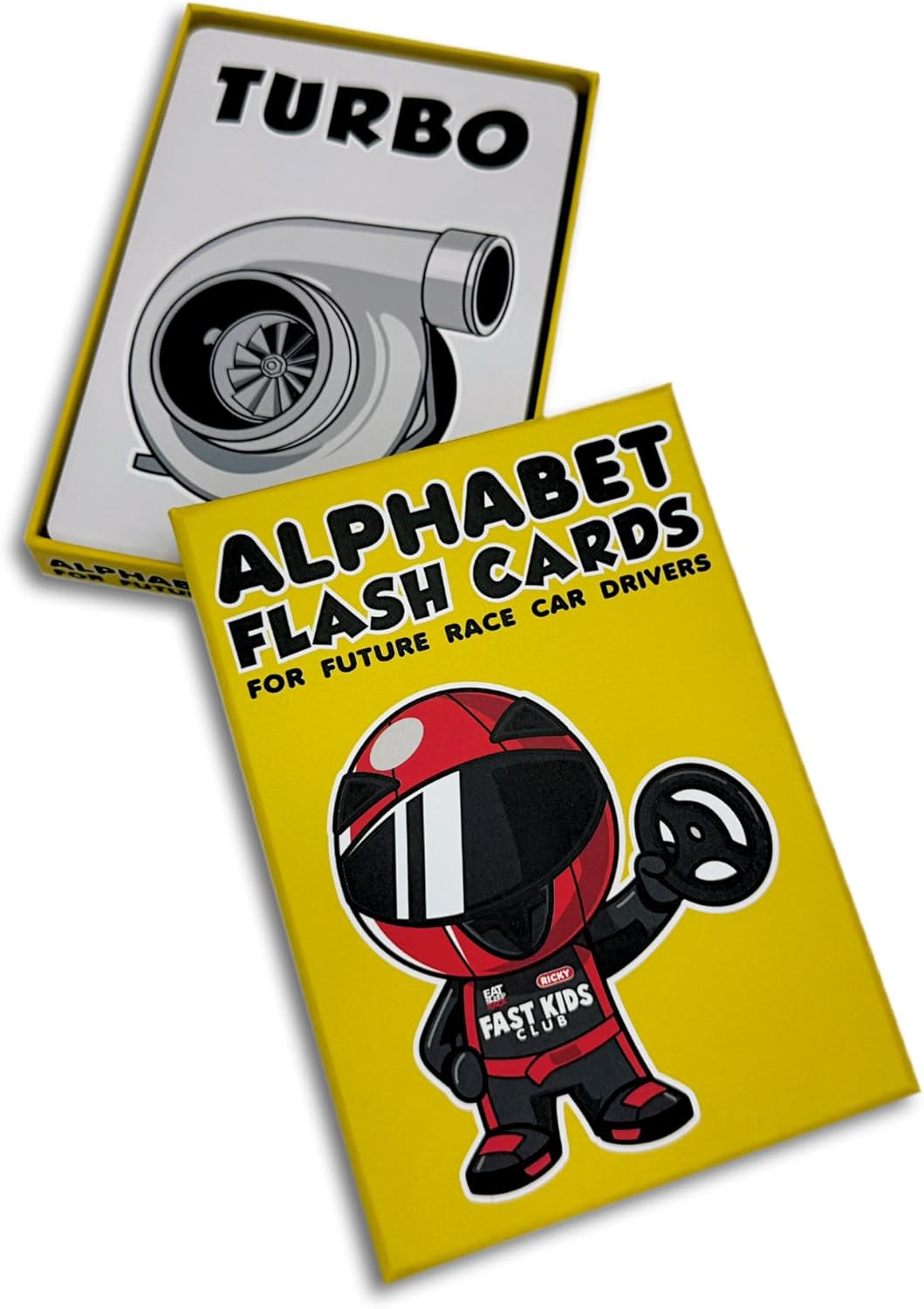 Alphabet Flash Cards for Future Race Car Drivers (ABC Baby, Children, Toddler, 26 Cards)