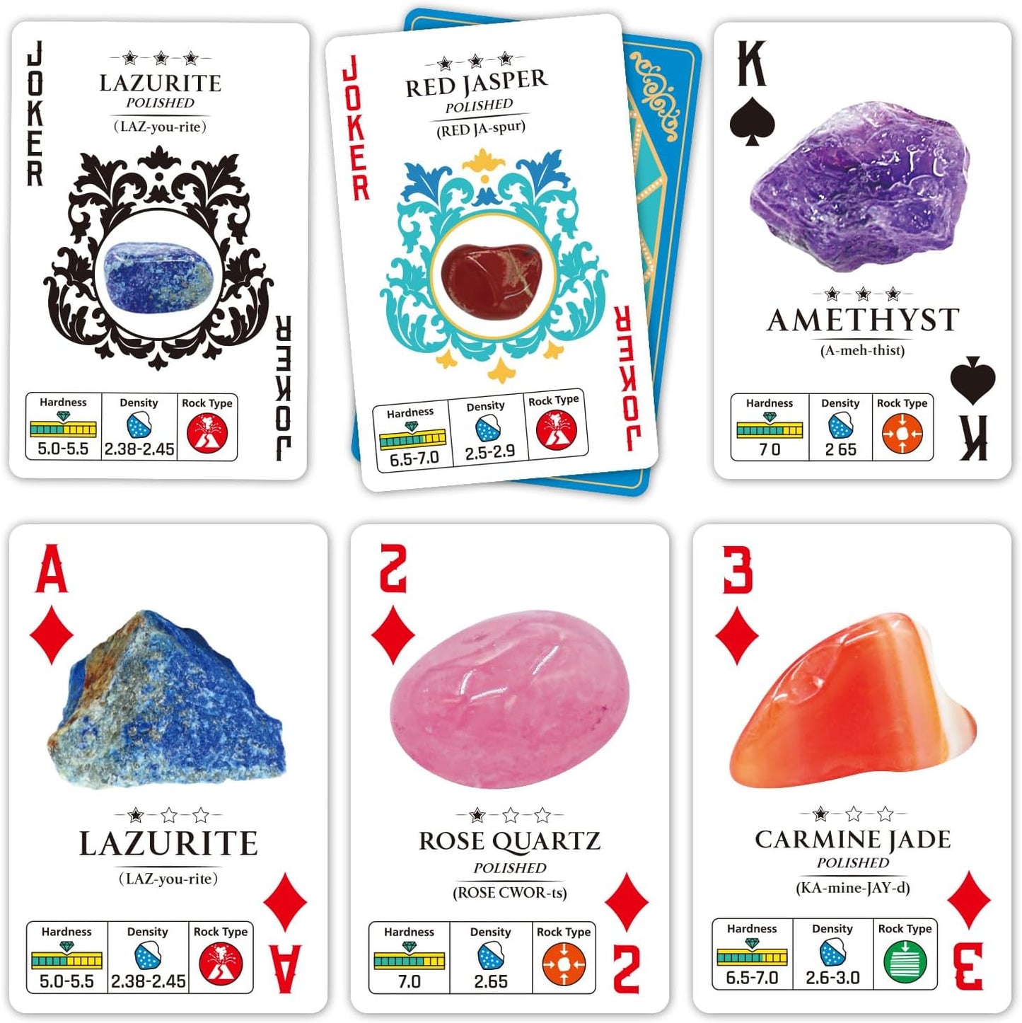 PIBEX Rock Collection Starter Kit - 54 Pcs Assorted Gemstones, Crystals, Rocks & Minerals, with Learning Book & ID Cards, Earth Science Kit Toy, A Geology Gift for Kids & Adults Ages 8+