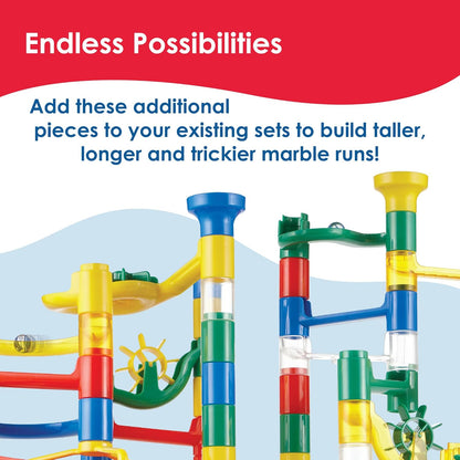 MindWare Marble Run Regular Add-On Set – Expansion Pack for Marble Run Building Toy, 50 Durable Interlocking Pieces, Ages 4 and Up