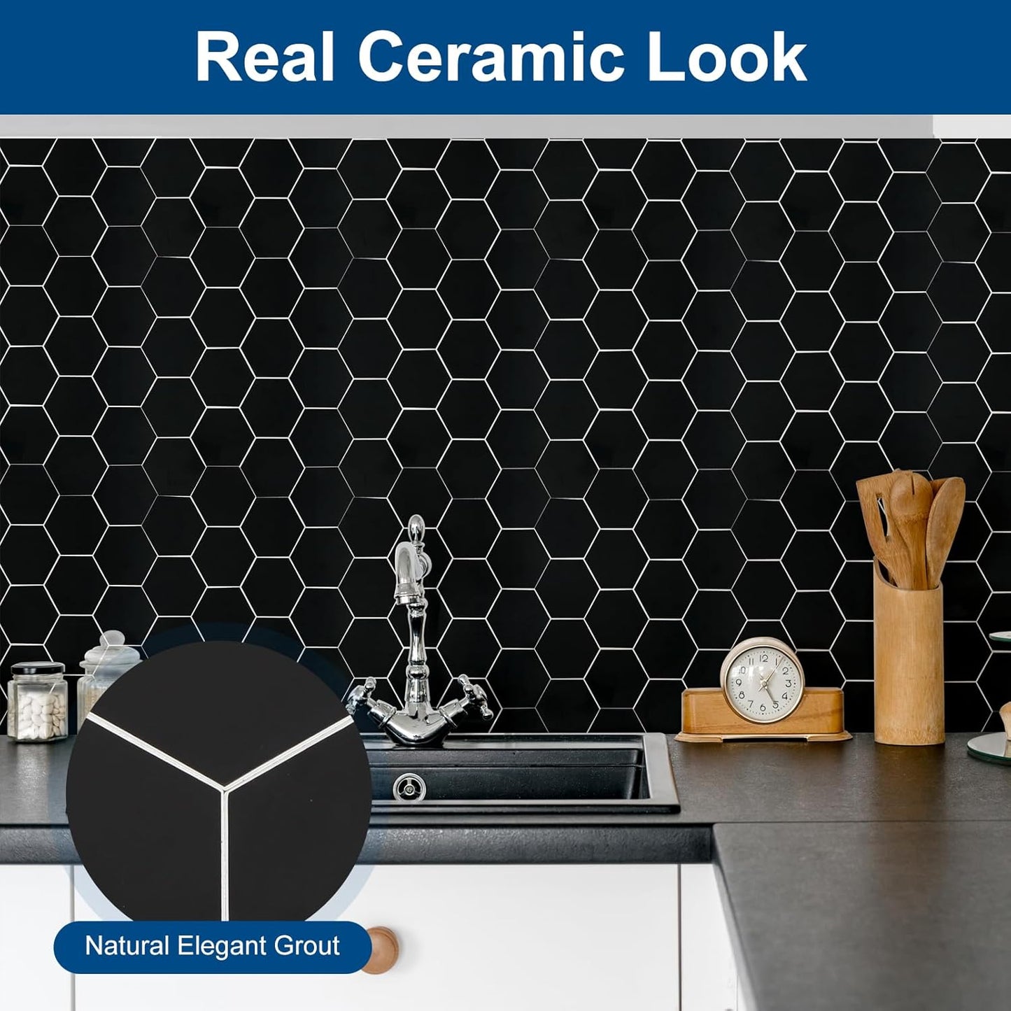 Yipscazo 10 Sheet Hexagon Peel and Stick Backsplash,Self Adhesive Luxury Faux Marble Tile, Asenka Beige Wall Tile for Kitchen, Stick on Backsplash Tiles for Bathroom,RV,Laundry