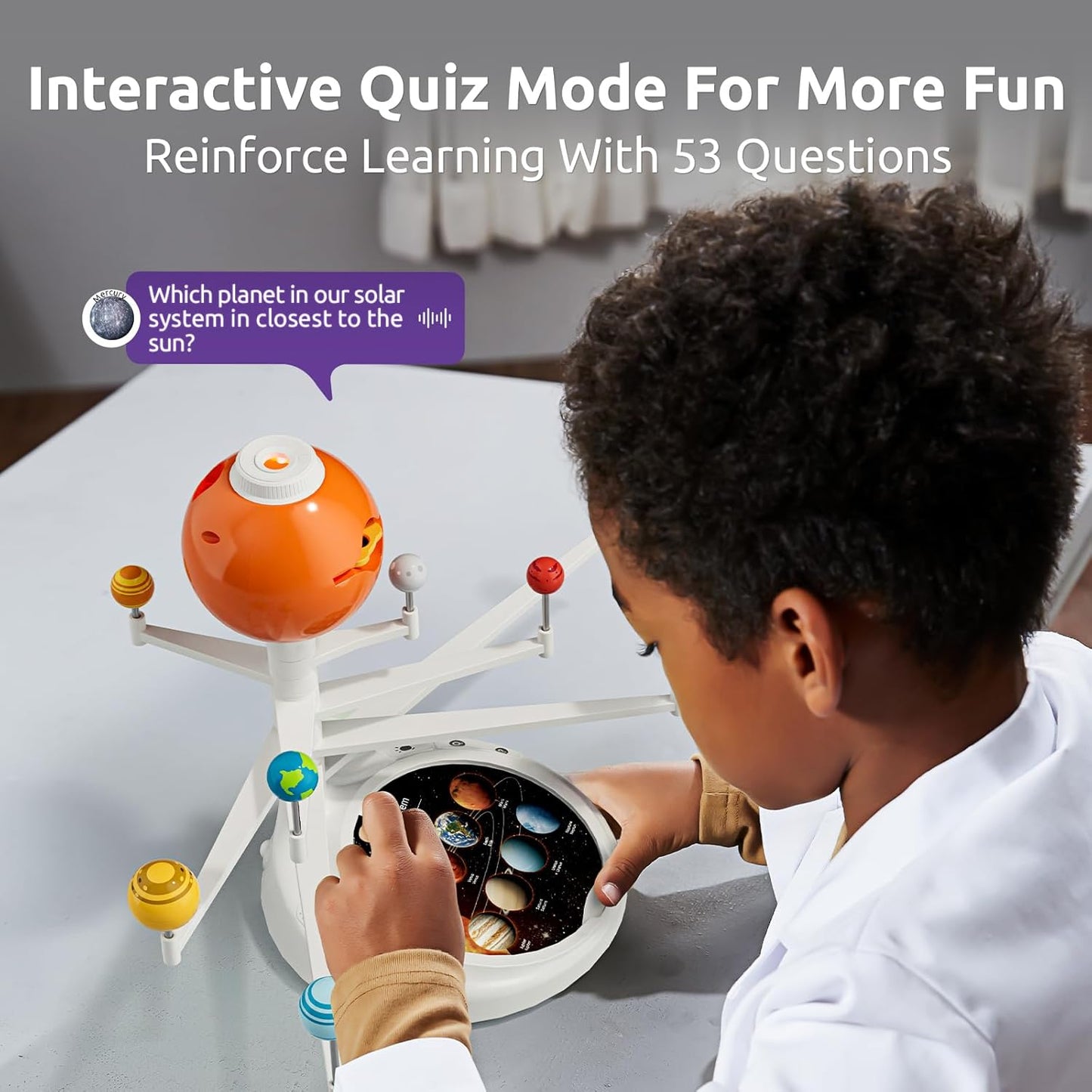 Science Can Solar System for Kids, Talking Astronomy Solar System Model Kit, Planetarium Projector with 8 Planets STEM Space Toys for 3 4 5+ Years Old Boys Girls