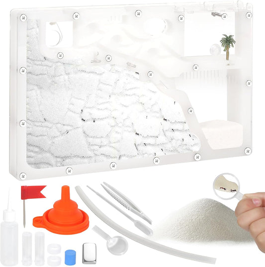 Ant Farms with Connections, Ant Farms, Live Ants for Ant Farm Educational Science DIY Toy Kit - STEM Learning Toy - Great Gifts [Ants not Included] (Rectangle)