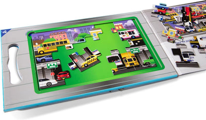 Melissa & Doug Take-Along Magnetic Jigsaw Puzzle Set – On the Farm (2 x 15 Piece) Travel Activity Toy for Preschoolers and Kids Ages 3+ - FSC Certified