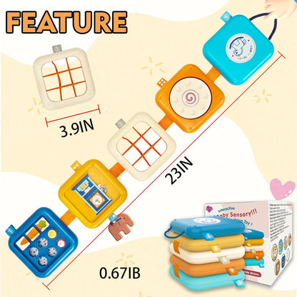 weirtoya Busy Board for 1 Year Old, Toddler Travel Toys for Toddler 1-3 Montessori Toys for 1 Year Old Travel Activities Cube Gifts for Baby Boy Girl My First Montessori Busy Board