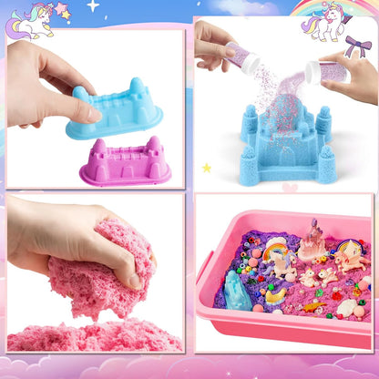 Bbiamsleep Ice Cream Sensory Bin, 61 Pcs Ice Cream Sensory Bin Fillers with 11 Mould 9 Tools for Home Decor