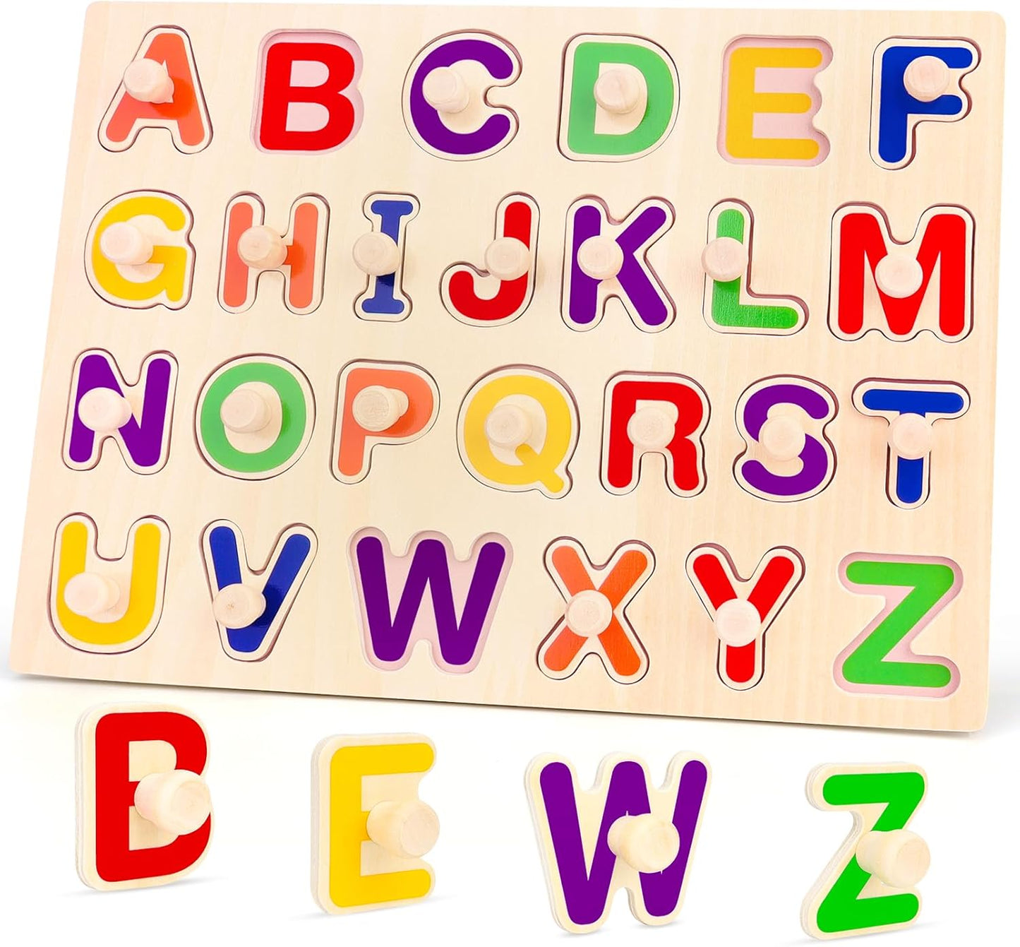 Jumlys Montessori Toys for Toddlers 1, 2, 3 Year Old, Wooden Shape Learning Puzzles for Baby 12-18-24 Months, Early Educational Toys, Perfect Christmas Birthday Gifts for Boys & Girls Age 1-3