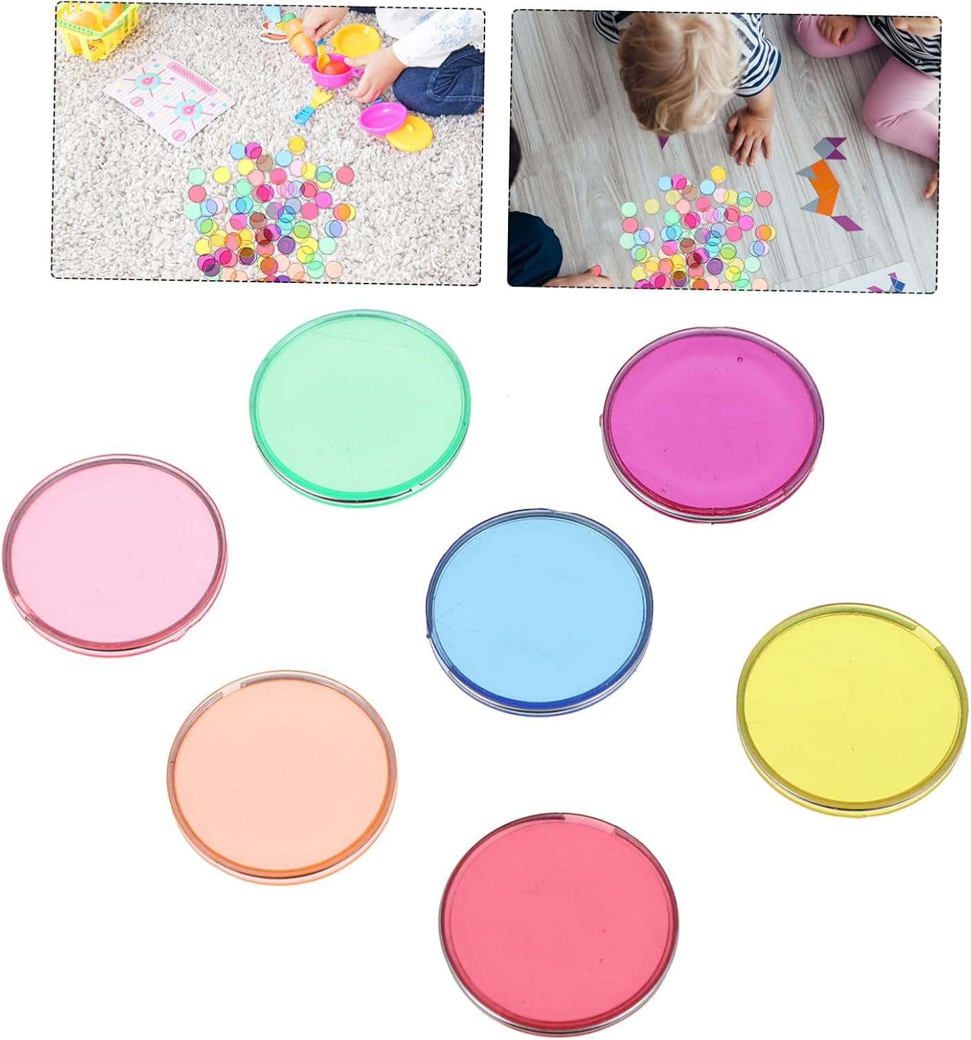 ERINGOGO 100pcs Math Manipulatives Preschool Learning Activities Place Value Disks Educational Toys
